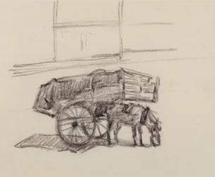 Study for Hay Carts, Cumberland Market, c.1915